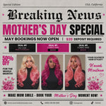 Mothers Day Booking Flyer, May Special, Lash, Wig, Nails (Canva Editable)