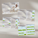 White Gold Funeral Program Template: 8-Page Memorial Program