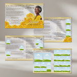 Yellow Gold Funeral Program Template: 8-Page Memorial Program