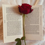 Purple Roses Memorial Bookmark Template: Funeral Keepsake (Canva PDF)