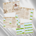 White Roses Funeral Program Template: 8-Page Memorial, Celebration of Life (Canva, PDF Download)